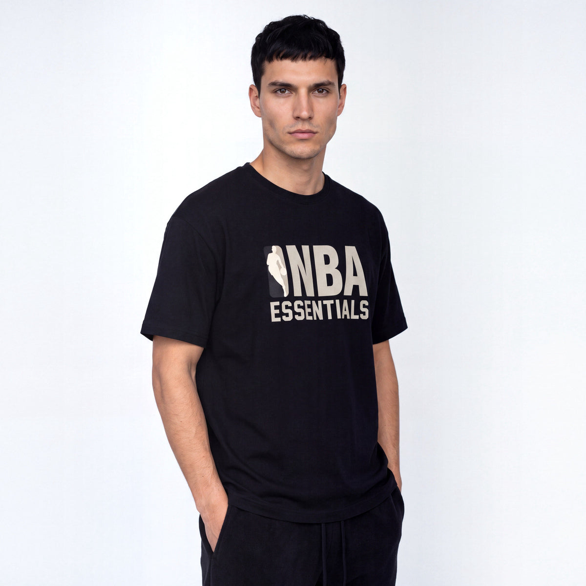tričko Fear of God Essentials NBA T-Shirt (SS25) Black Grey ADONIO