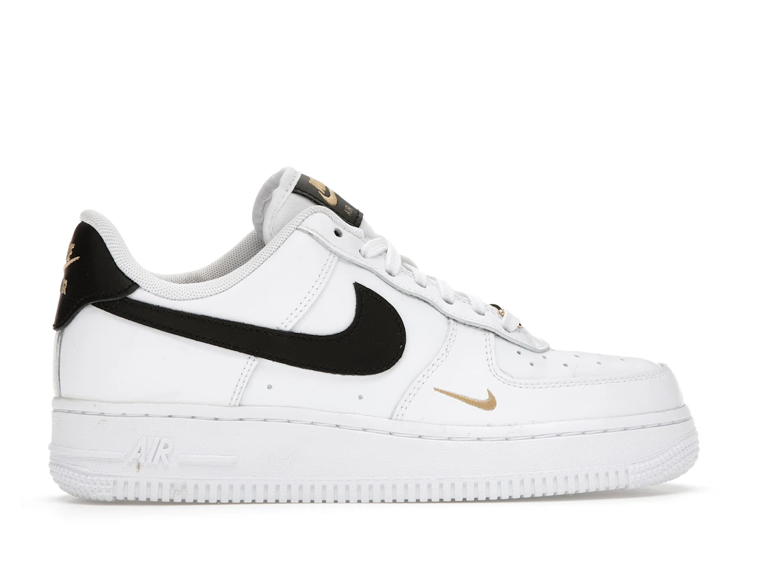 tenisky a boty Nike Air Force 1 Low '07 Essential White Black Gold Mini Swoosh (W) CZ0270-102 ADONIO