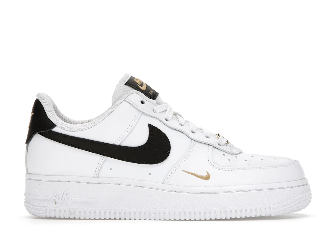 tenisky a boty Nike Air Force 1 Low '07 Essential White Black Gold Mini Swoosh (W) CZ0270-102 ADONIO