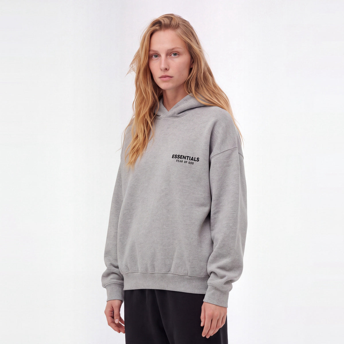 Fear of God Essentials S24 Fleece Hoodie Light Heather Grey 192HO246258F ADONIO