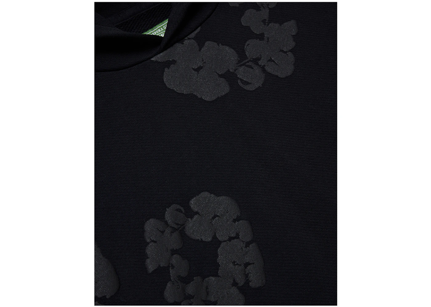 Denim Tears Cotton Wreath Mikina s kapucňou čierna monochromatická