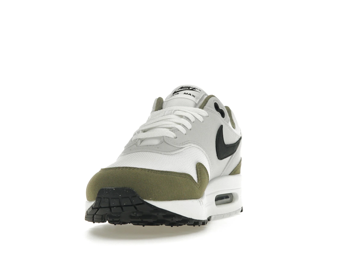 Nike Air Max 1 White Black Medium Olive