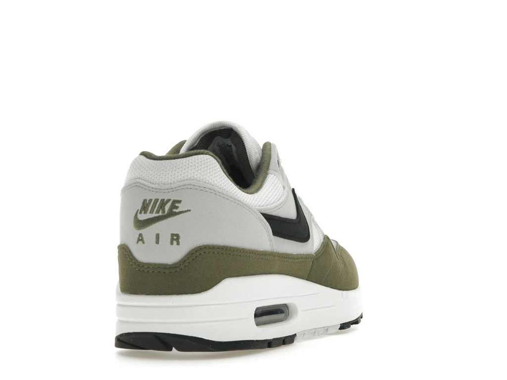 Nike Air Max 1 White Black Medium Olive