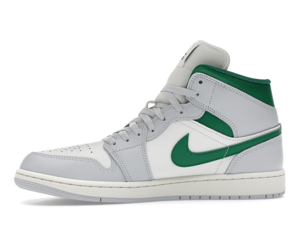 Jordan 1 Mid White Pure Platinum Pine Green
