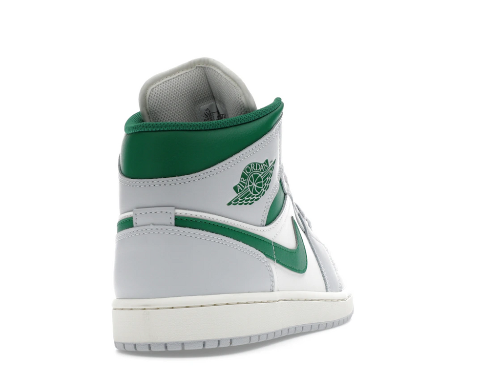 Jordan 1 Mid White Pure Platinum Pine Green
