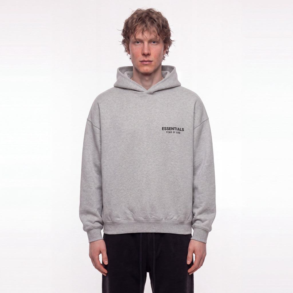 Fear of God Essentials S24 Fleece Hoodie Light Heather Grey 192HO246258F ADONIO