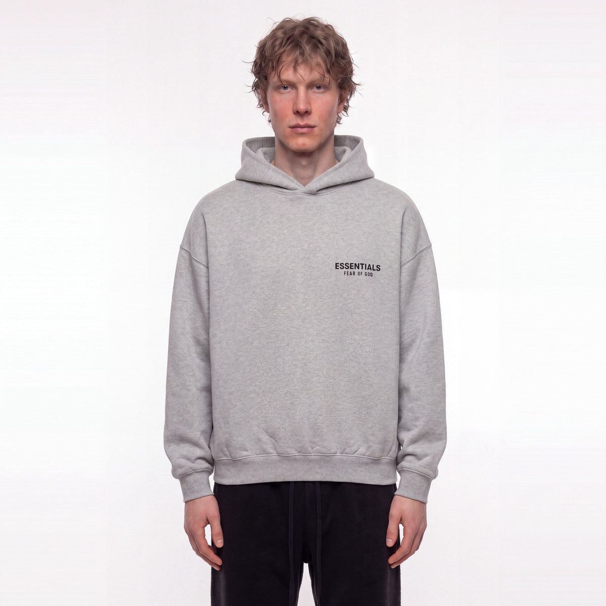 Fear of God Essentials S24 Fleece Hoodie Light Heather Grey 192HO246258F ADONIO