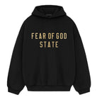 Fear of God Essentials Hoodie FW24 Black Yellow State ADONIO