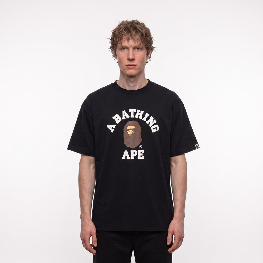 tričko BAPE College T-Shirt Black ADONIO