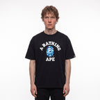 tričko BAPE ABC Camo College T-Shirt Black/Blue ADONIO