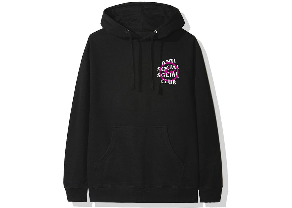 Anti Social Social Club x Fragment Pink Bolt Hoodie Black