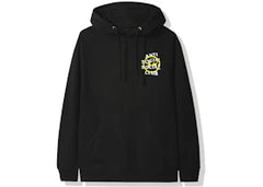Anti Social Social Club x Fragment Yellow Bolt Hoodie Black
