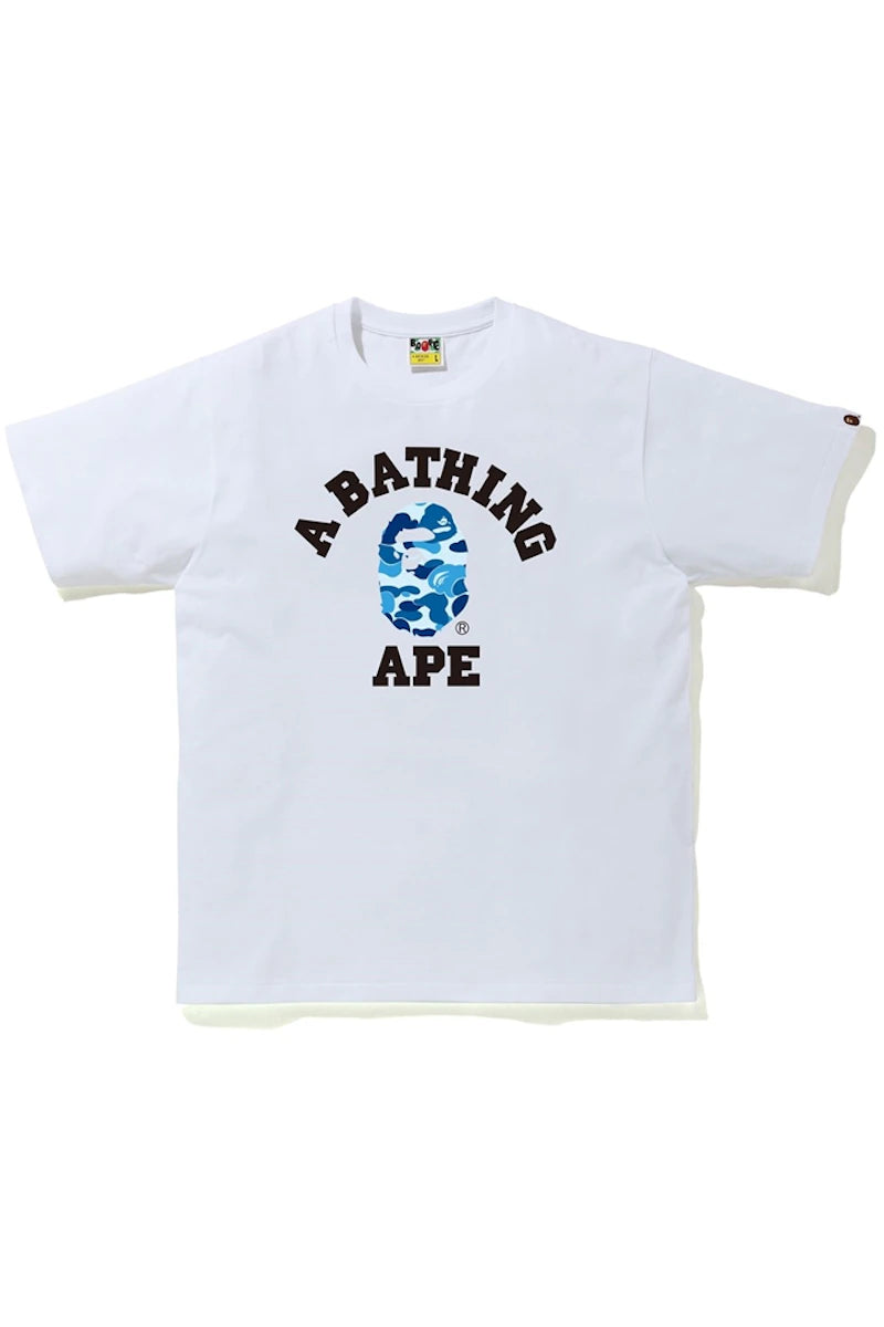 BAPE ABC Camo College T-Shirt White/Blue