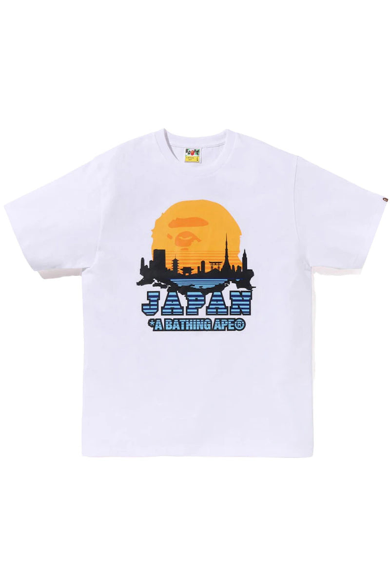 tričko BAPE Japan Silhoutte T-Shirt White 1J22-110-077 ADONIO
