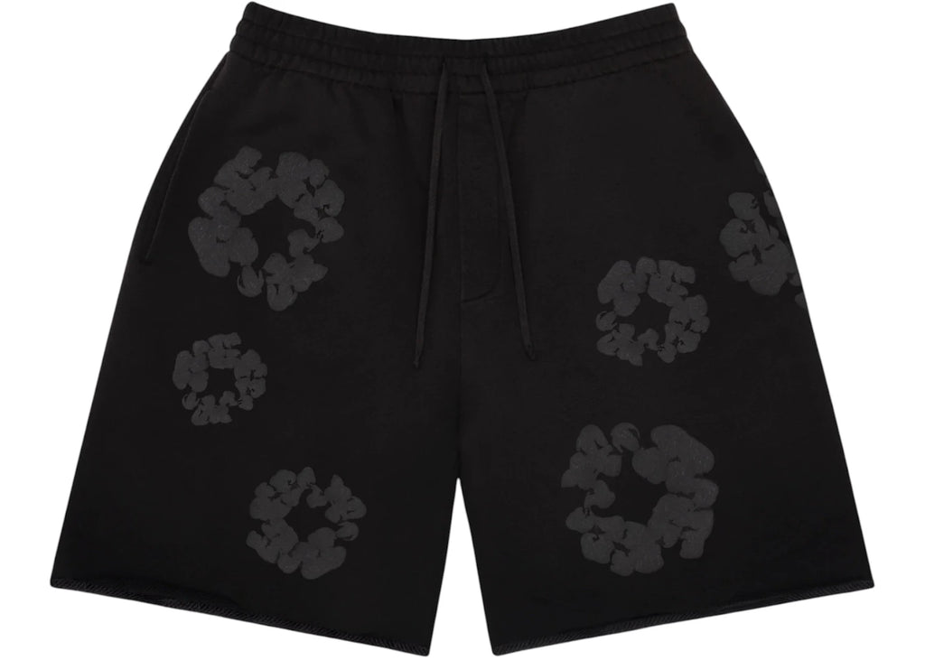 oblečení Denim Tears Faded Mono Cotton Wreath Sweatshorts Black ADONIO