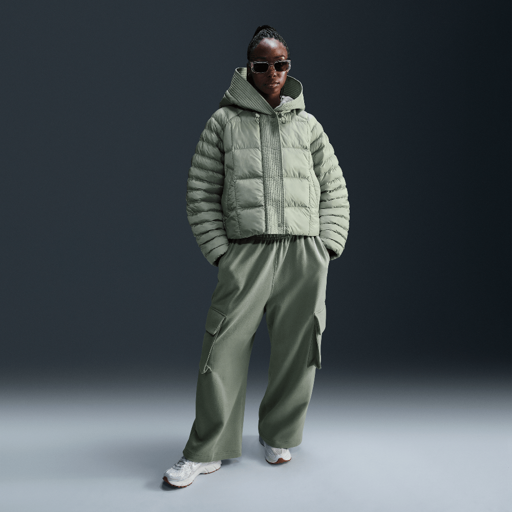 Nike Sportswear Swoosh Puffer PrimaLoft® Women's Therma-FIT Oversized Hooded Jacket Jade Horizon/Sail