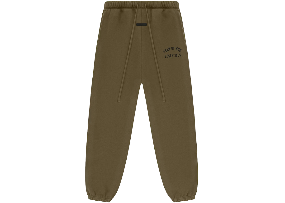 tepláky Fear of God Essentials Cuffed Fleece Sweatpants State (FW24) Olive ADONIO