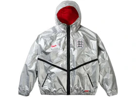 Palace x Nike England Dri-FIT Academy Anthem Jacket Pewter Grey/Bright Crimson/Black