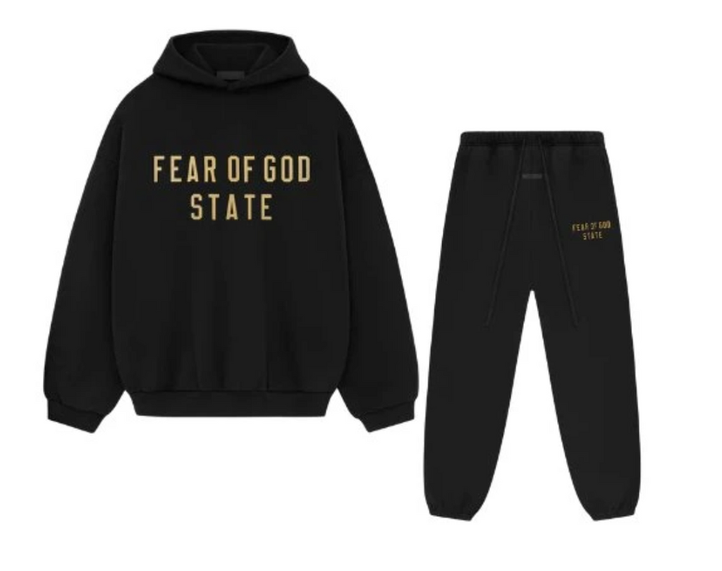 Fear of God Essentials FW24 Black Yellow State – Celý Set