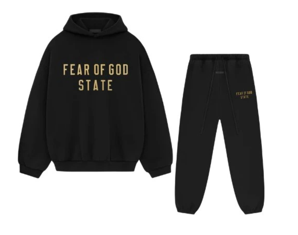 Fear of God Essentials FW24 Black Yellow State – Celý Set