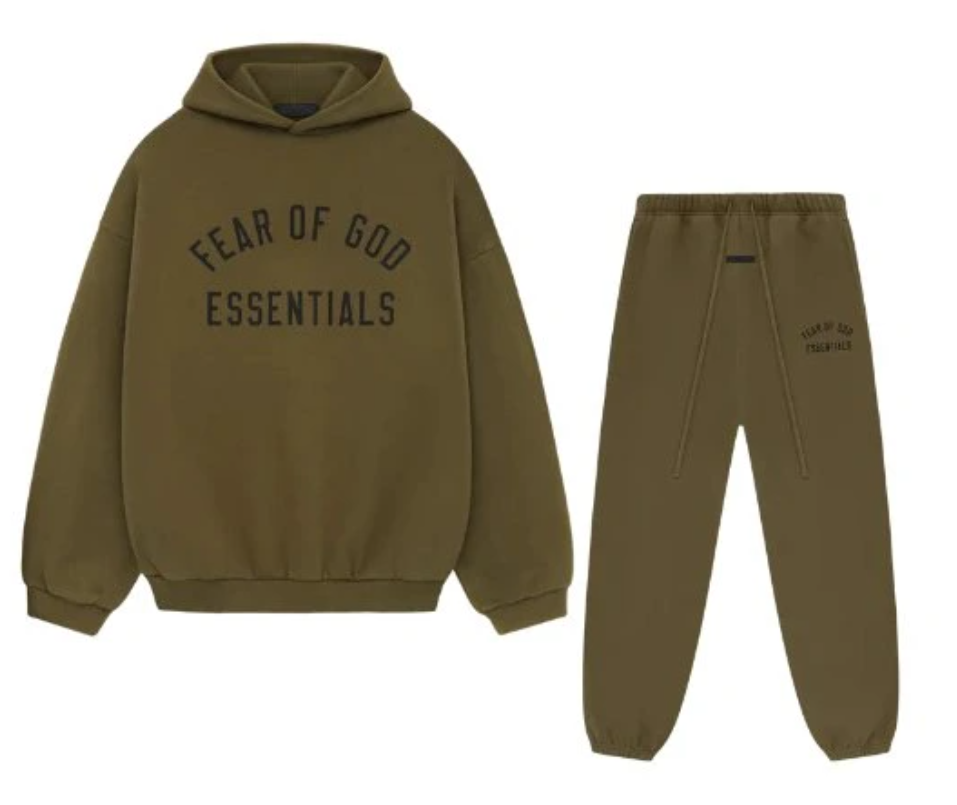 Fear of God Essentials FW24 Olive – Celý Set