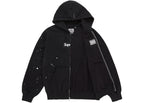 Supreme MM6 Maison Margiela Box Logo Zip Up Hooded Sweatshirt Black ADONIO