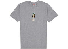 Supreme Prayer Card Box Logo Tee Heather Grey
