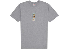 Supreme Prayer Card Box Logo Tee Heather Grey