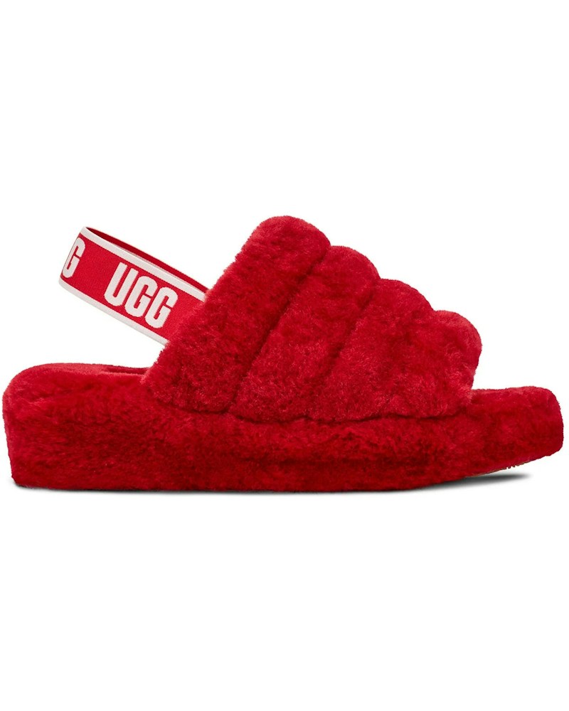 tenisky a boty UGG Fluff Yeah Slide Ribbon Red (W) 1095119-RBRD ADONIO