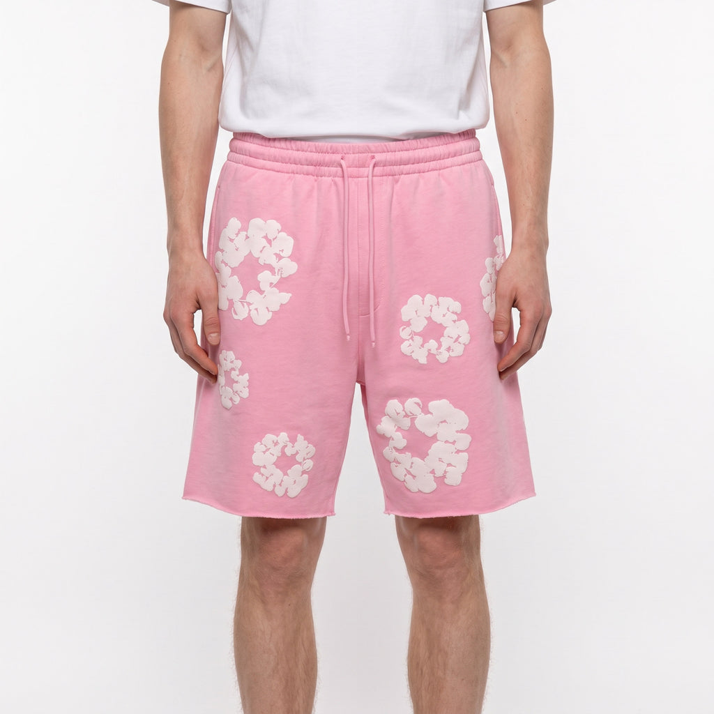 šortky Denim Tears The Cotton Wreath Shorts Pink ADONIO
