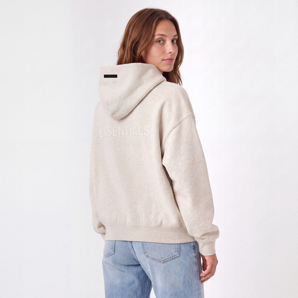 Fear of God Essentials S25 Hoodie Heather Stone ADONIO
