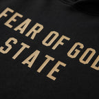 Fear of God Essentials Hoodie FW24 Black Yellow State ADONIO