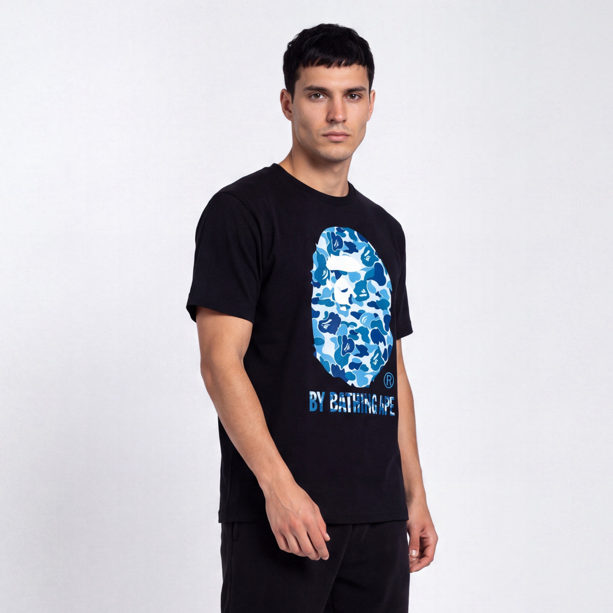 tričko BAPE ABC Camo by bathing Ape T-Shirt Black/Blue ADONIO