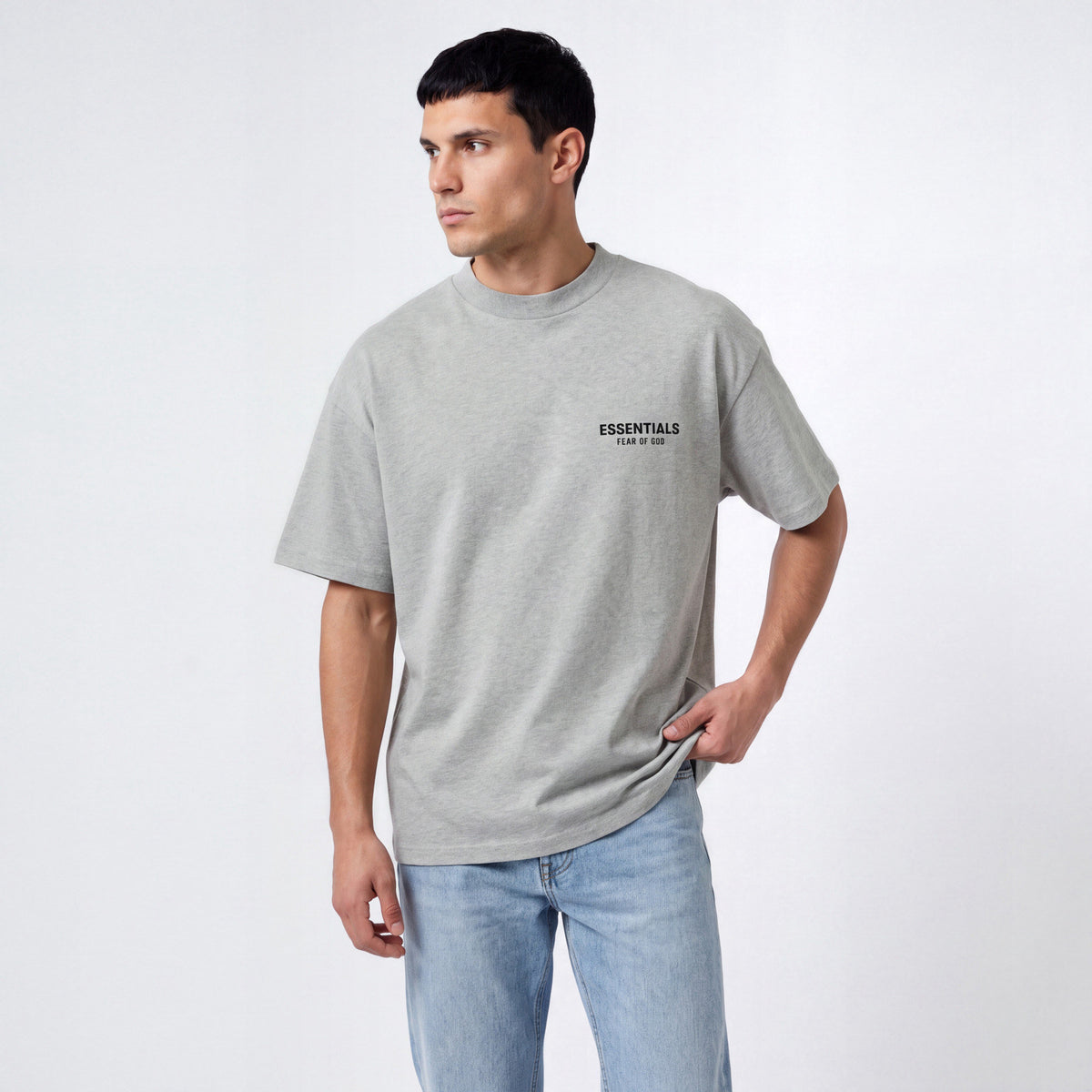 tričko Fear of God Essentials S24 T-Shirt Light Heather ADONIO