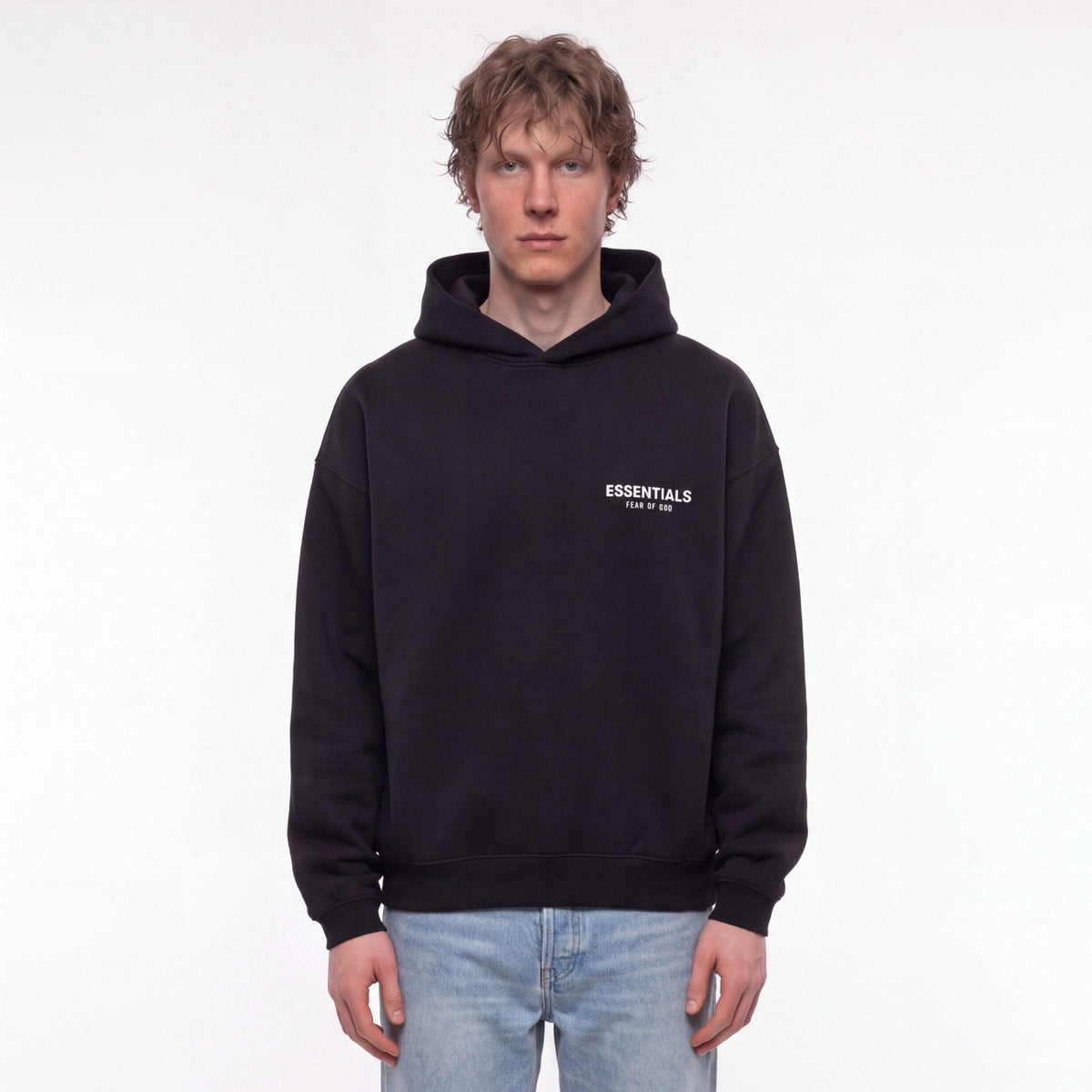Fear of God Essentials S24 Fleece Hoodie Black 192HO246250F ADONIO
