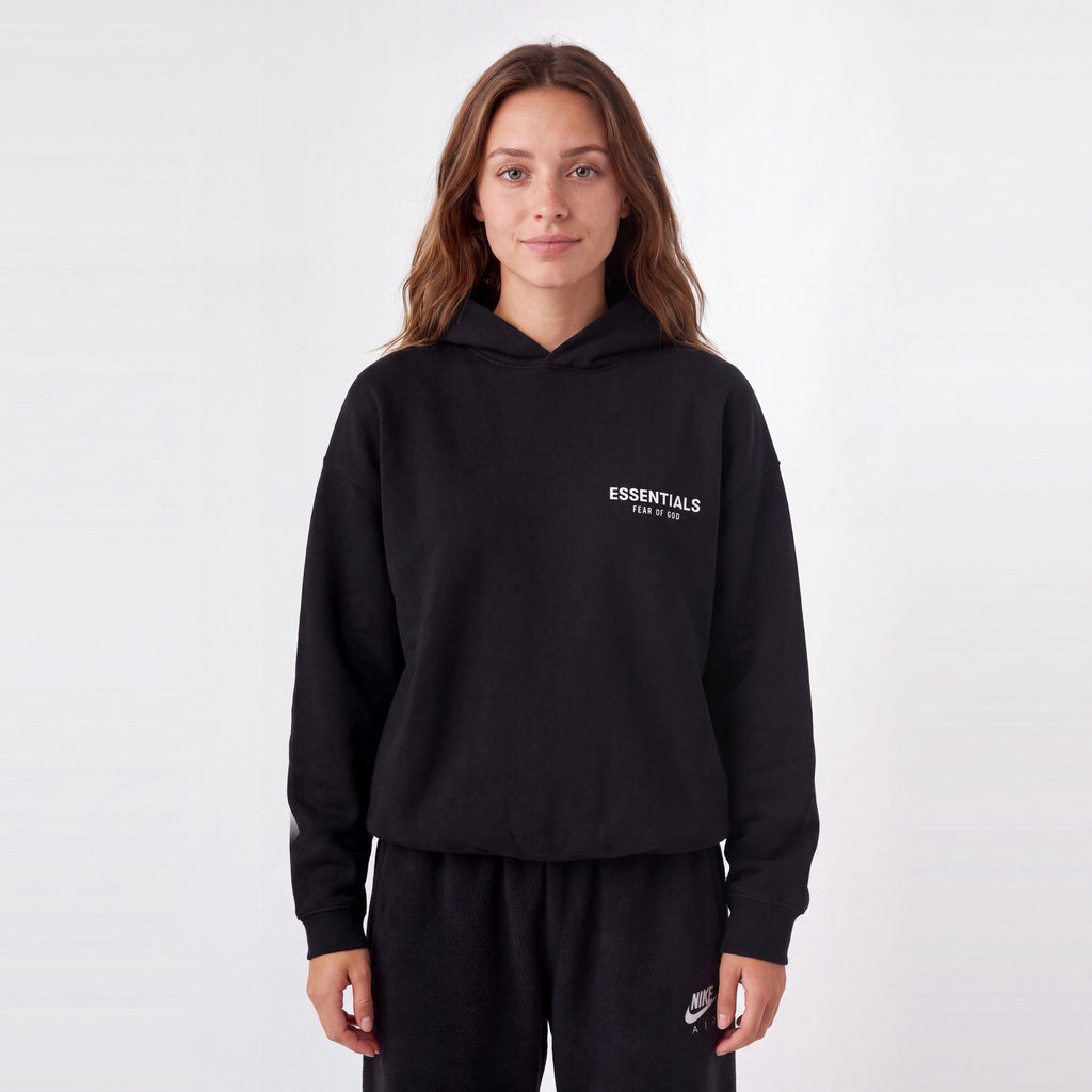 Fear of God Essentials S24 Fleece Hoodie Black 192HO246250F ADONIO