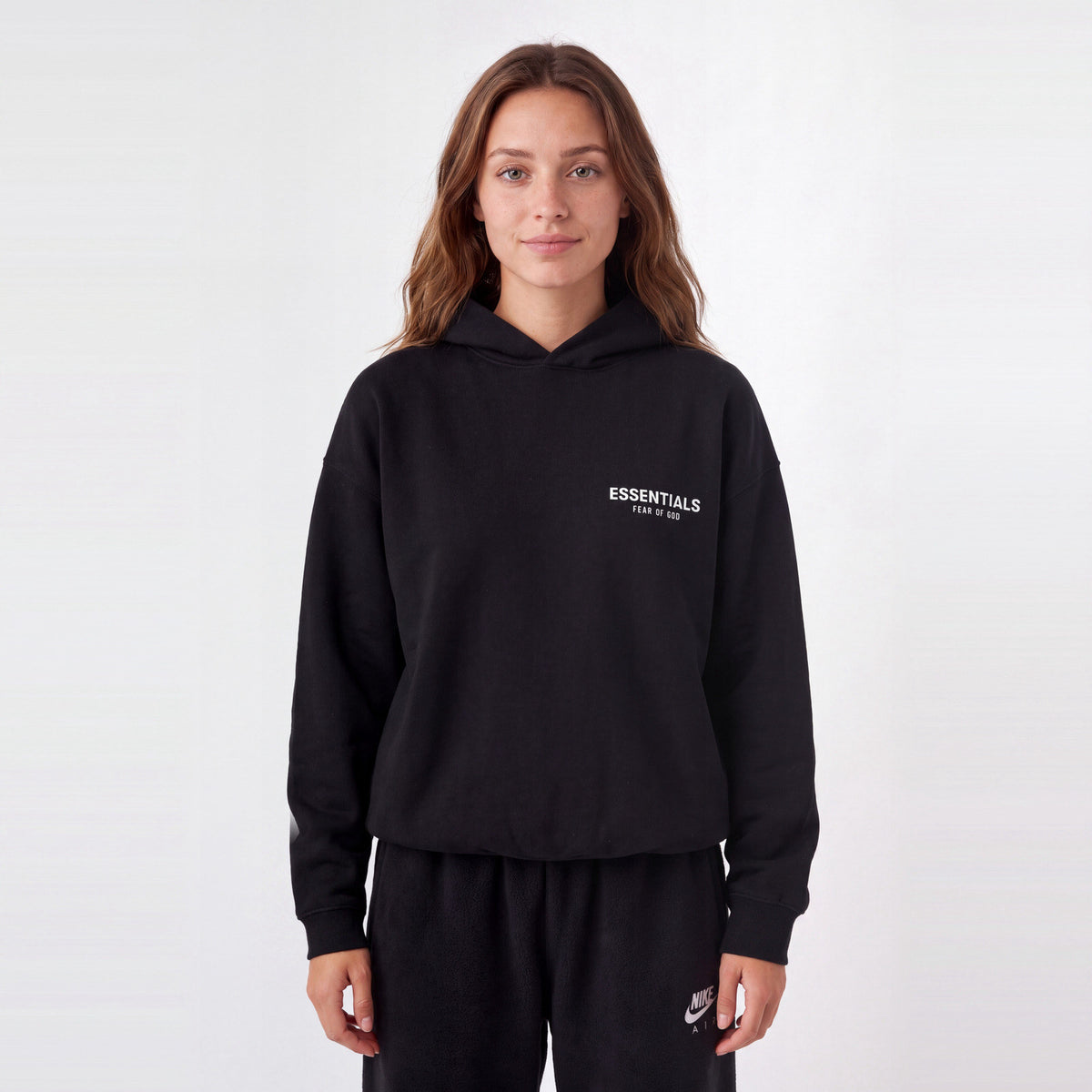 Fear of God Essentials S24 Fleece Hoodie Black 192HO246250F ADONIO