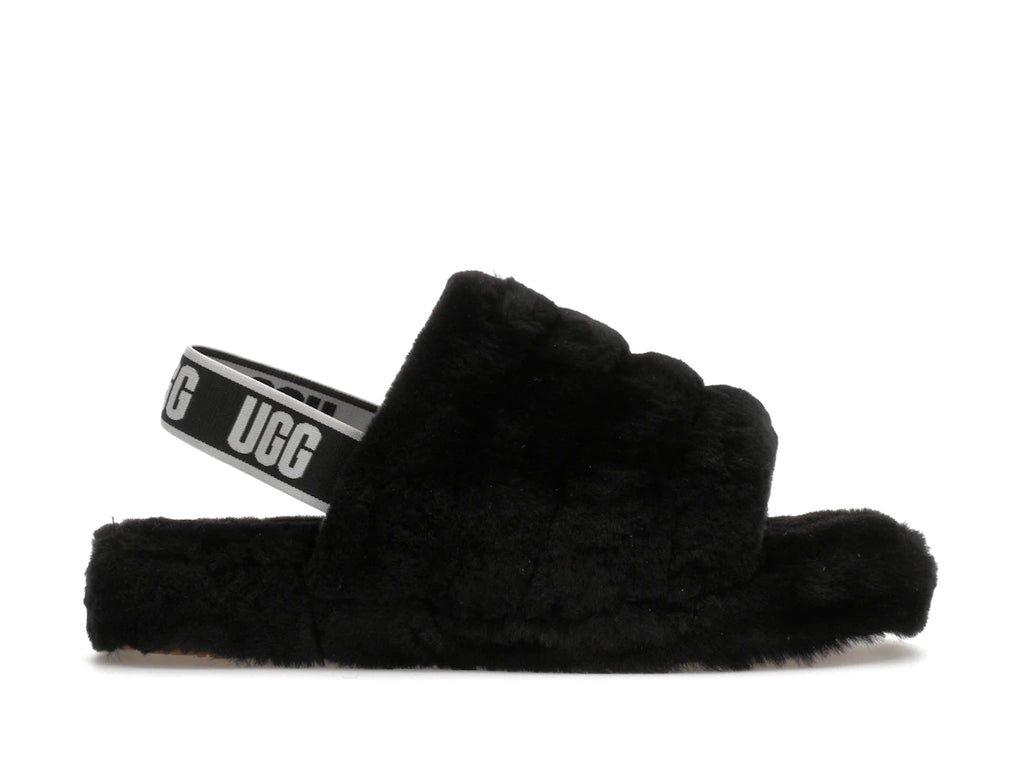 tenisky a boty UGG Fluff Yeah Slide Black (Kids) 1098494K-BLK ADONIO