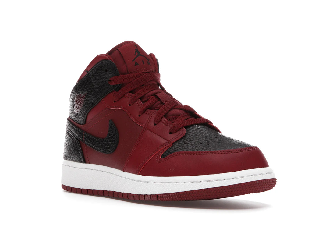 Jordan 1 Mid Team Red Black White (GS)