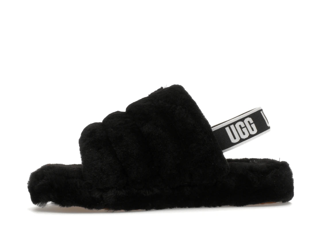 tenisky a boty UGG Fluff Yeah Slide Black (Kids) 1098494K-BLK ADONIO