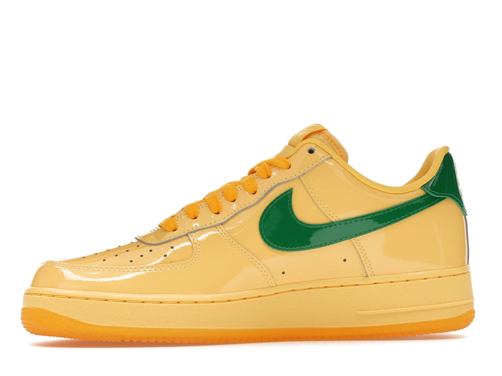 tenisky a boty Nike Air Force 1 Low Patent Leather Topaz Gold Pine Green IO4489-700 ADONIO