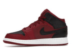 Jordan 1 Mid Team Red Black White (GS)