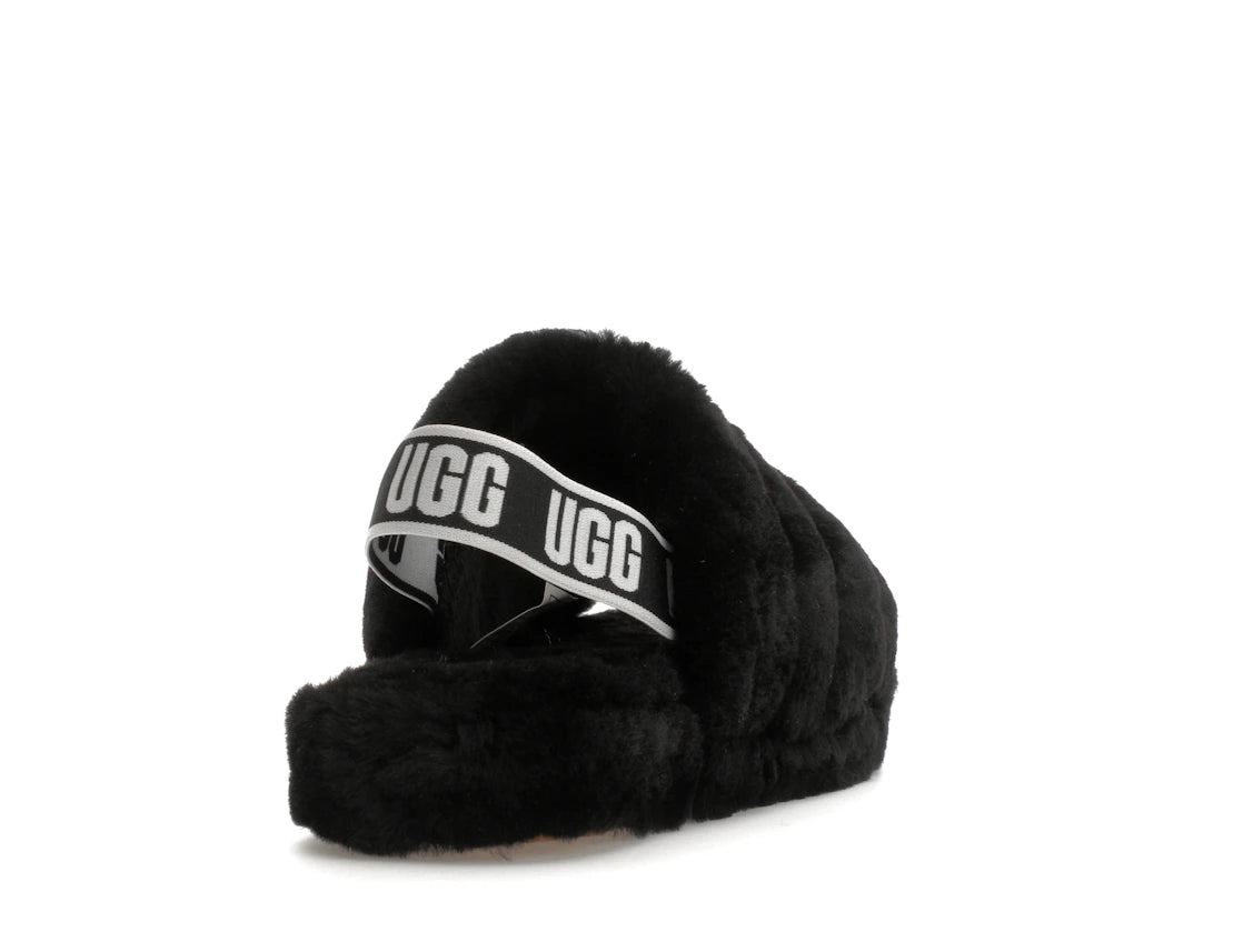 tenisky a boty UGG Fluff Yeah Slide Black (Kids) 1098494K-BLK ADONIO