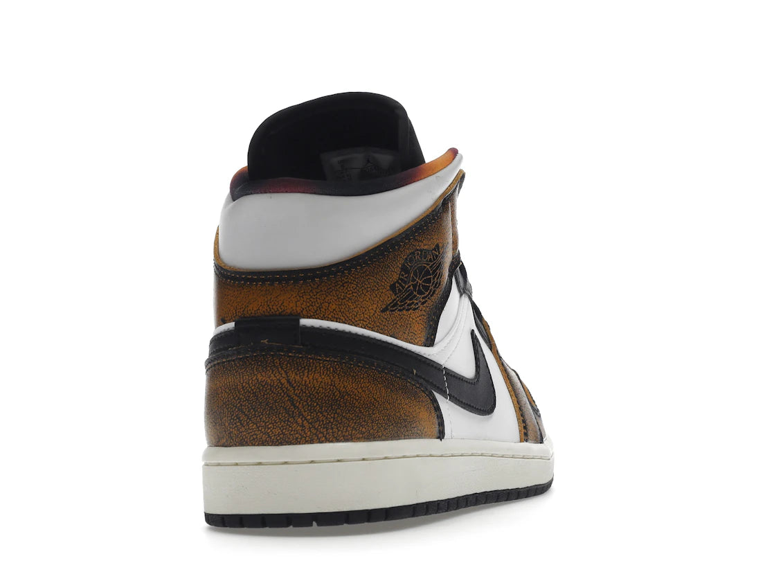 Jordan 1 Mid SE Orange Wear Away
