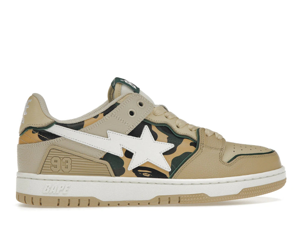 A Bathing Ape Sk8 Sta Béžovo-žltá kamufláž