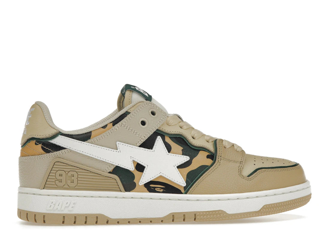 A Bathing Ape Sk8 Sta Béžovo-žltá kamufláž