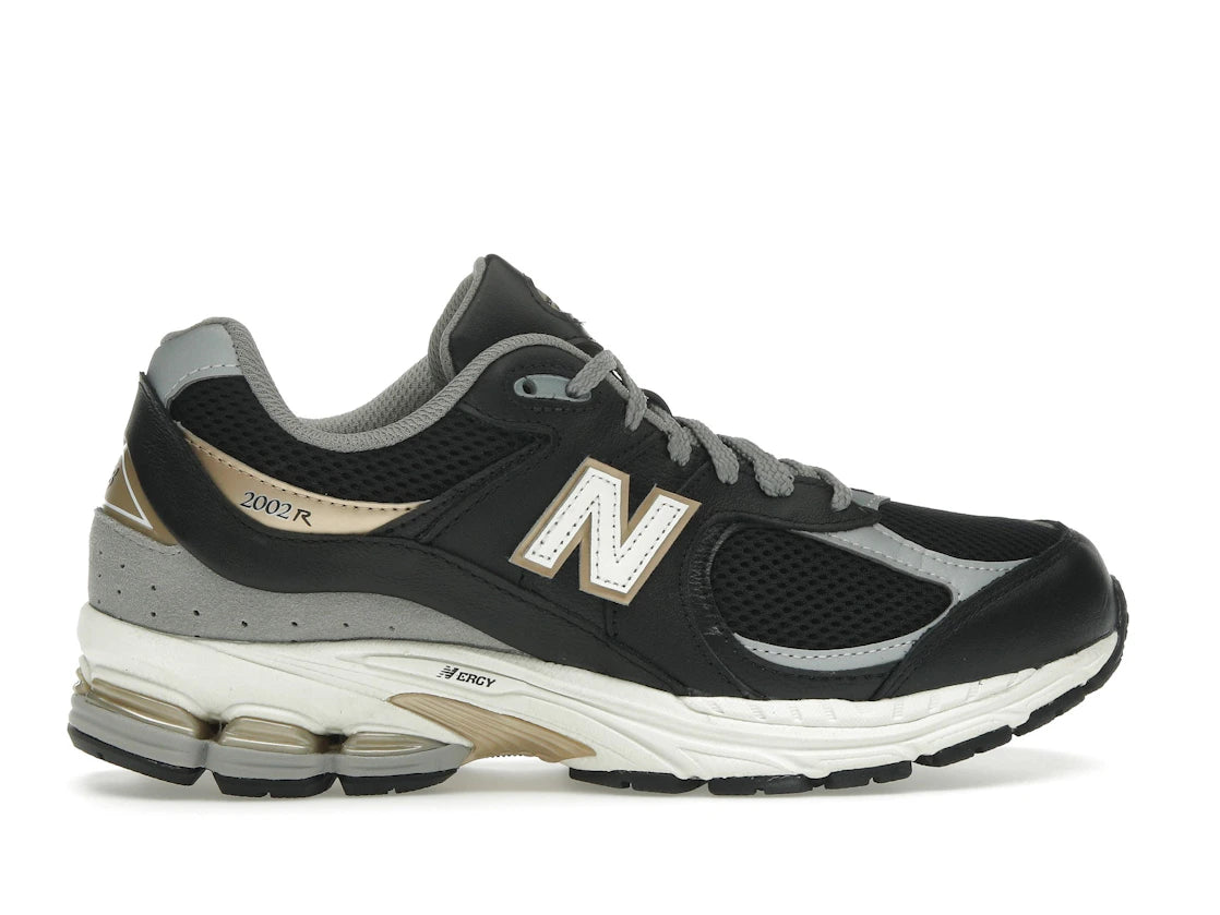 New Balance 2002R Black Sea Salt Gold Metallic