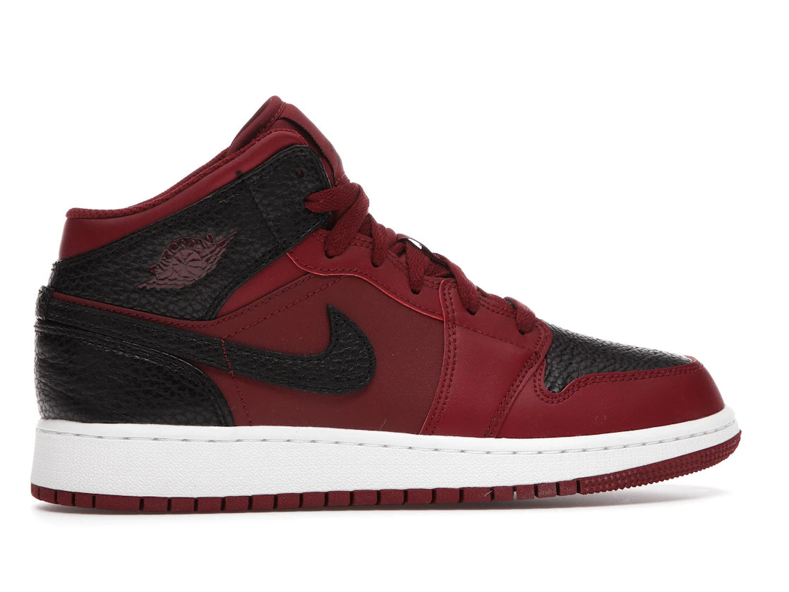 Jordan 1 Mid Team Red Black White (GS)