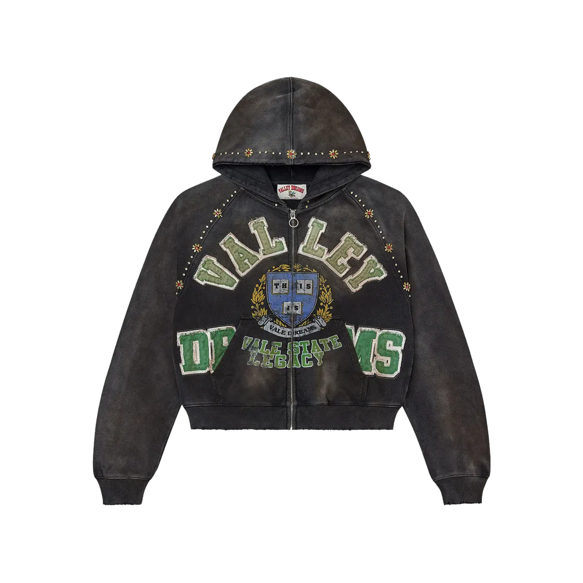 Vale Forever Legacy Gem Zip Up Hoodie Black